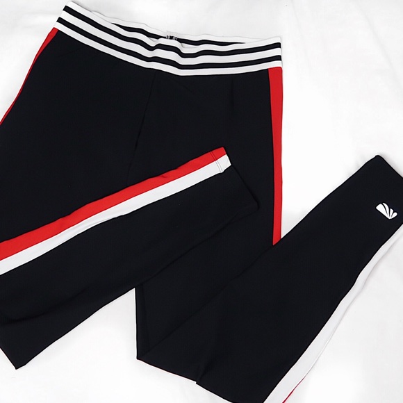 Marika | NWOT* Black Striped Leggings - Picture 1 of 4